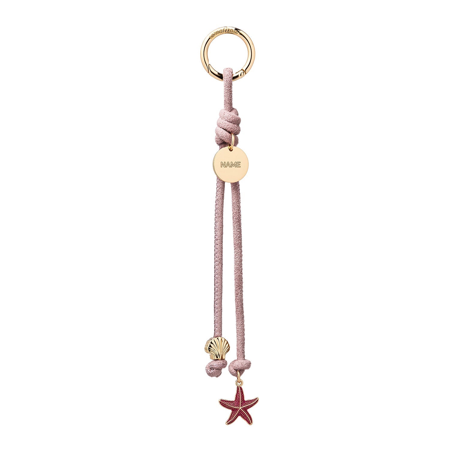 Starfish Shell Charm Suede